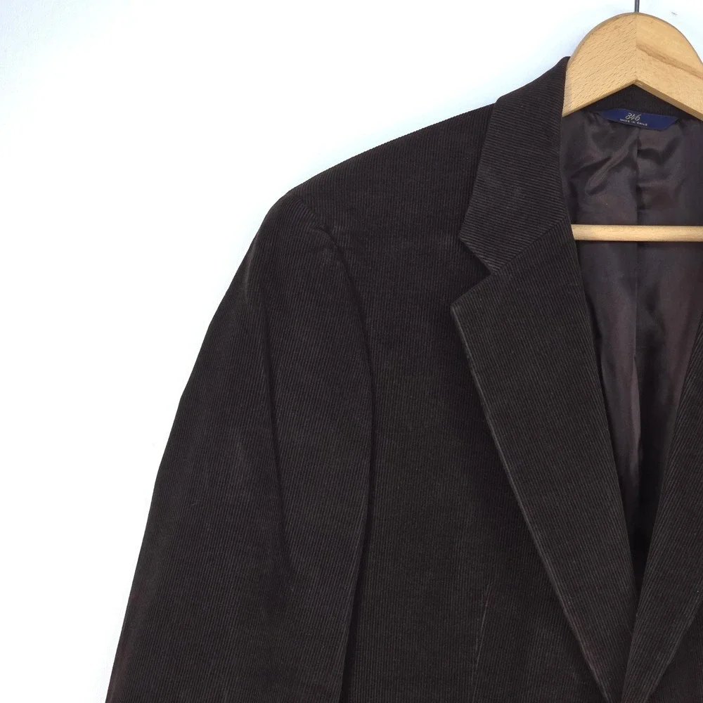 Brooks Brothers 346 Corduroy Sport Coat Brown Blazer 43R Career Classic Heritage